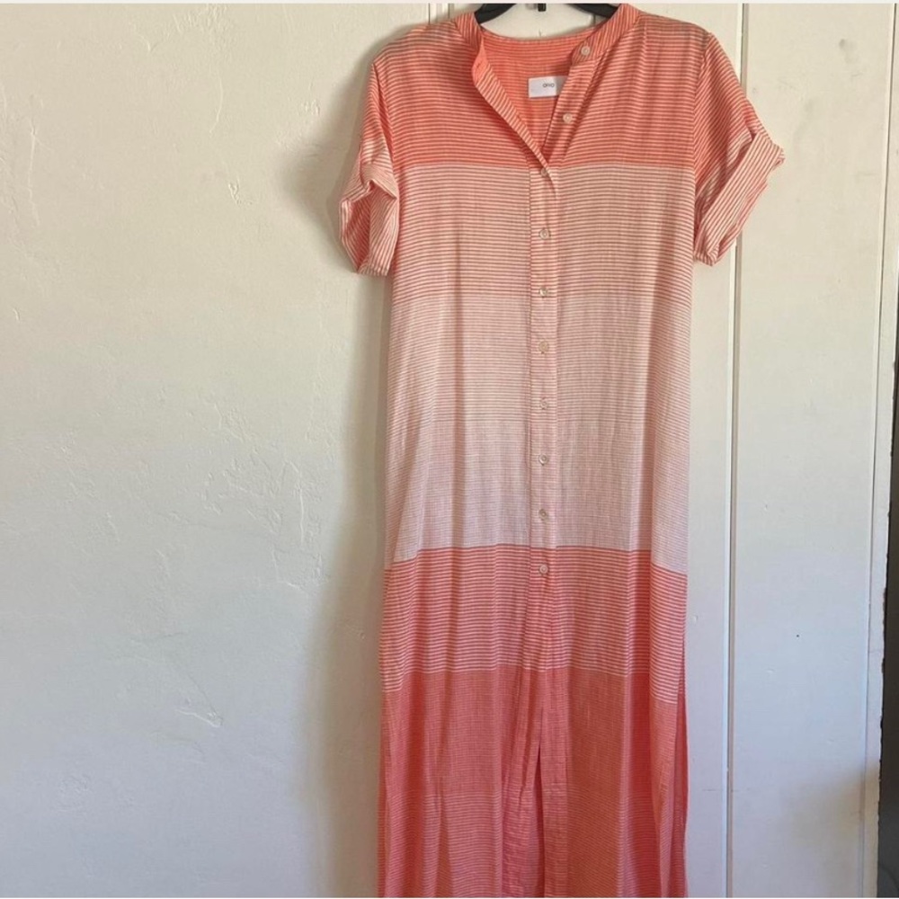 Onia Striped Button-Front Maxi Dress or Summer Cover up